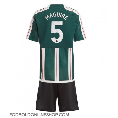 Manchester United Harry Maguire #5 Udebane Trøje Børn 2023-24 Kortærmet (+ Korte bukser)
